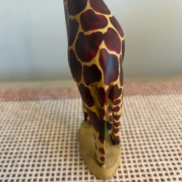 Vintage Wooden Giraffe Statue Tall MCM Primitive Folk Art 8.25” - Picture 7 of 10